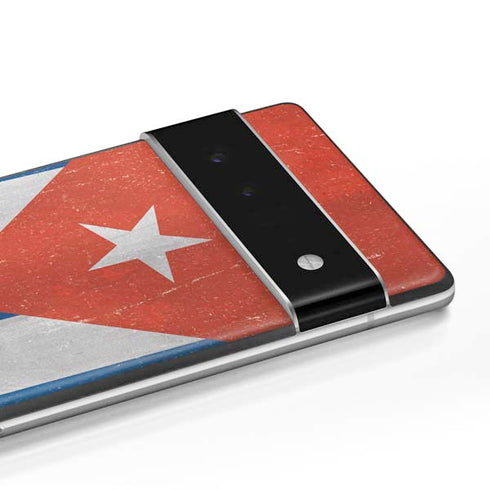 Cuban Flag Distressed Google Pixel 6 Skin